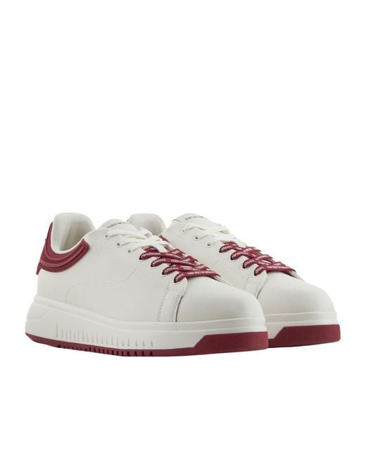 Emporio Armani Multicolor Logo-Patch Lace-Up Sneakers for men