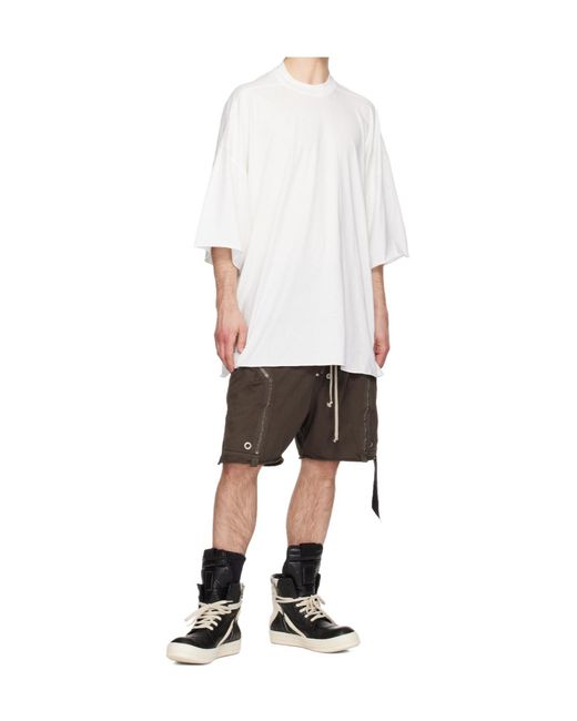 Rick Owens Gray Drawstring Shorts for men