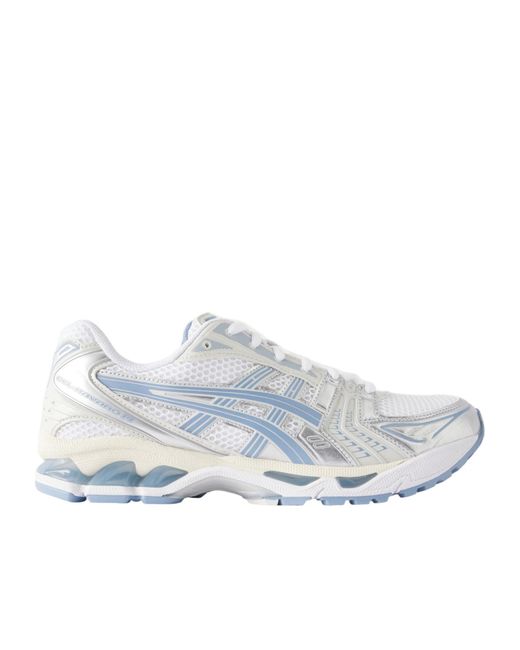 Asics Blue Rubber-Trimmed Mesh Sneakers