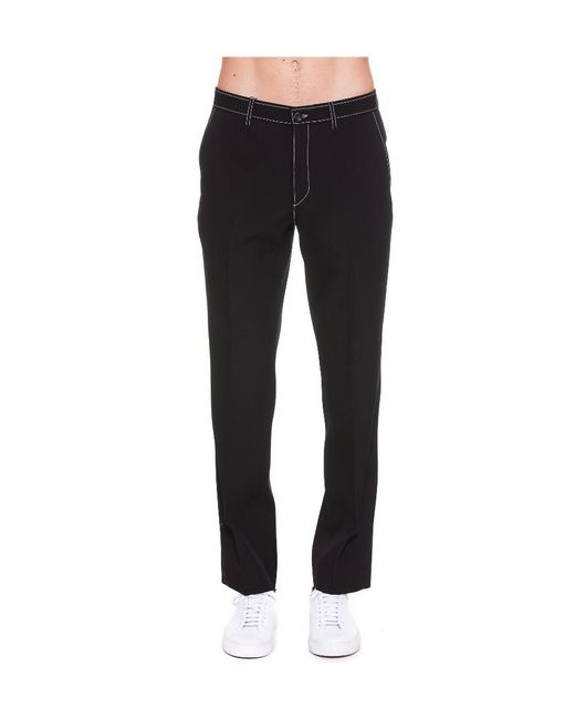 Burberry Black Straight-Leg Tailored Trousers for men