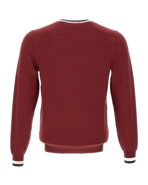 Sun 68 Red Striped Jumper for men