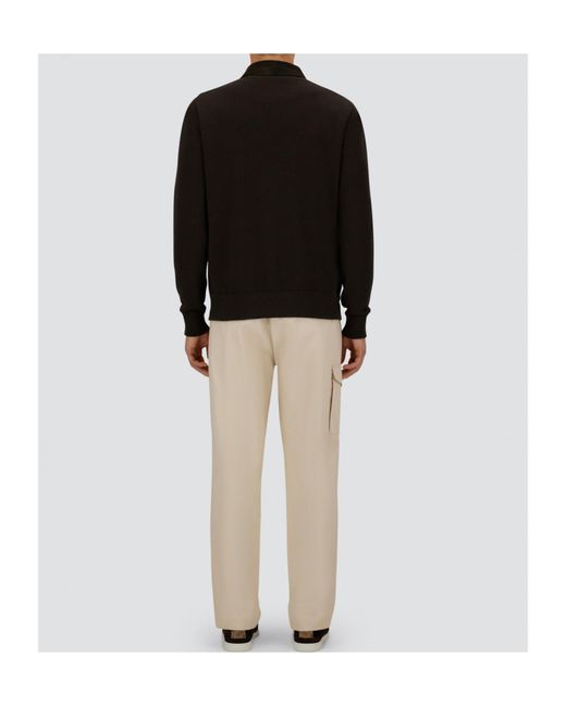 Herno Black Suede Panelled Shirt Jacket for men