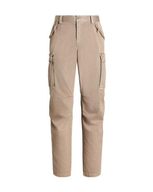 Dolce & Gabbana Natural Straight-Leg Cargo Pants for men