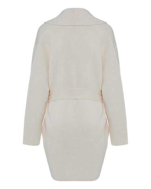 Totême Gray Totême Single-Breasted Belted Coat