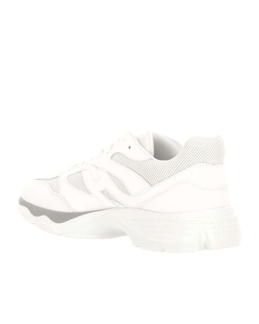 Hogan White Allac Panelled Lace-Up Sneakers for men
