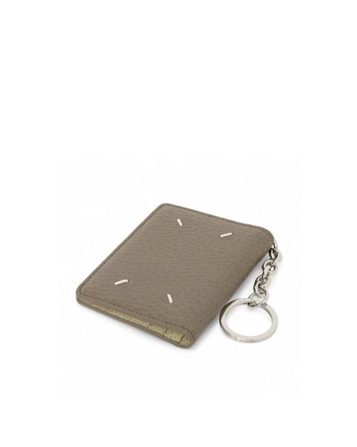 Maison Margiela Gray Keyring Card Wallet for men