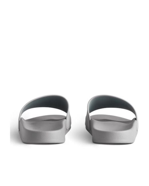 Balenciaga White Unity Sports Icon Pool Slides for men