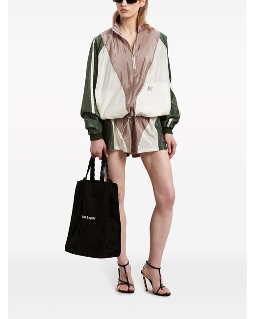 Palm Angels Black Logo Printed Lace-Up Detailed Tote Bag