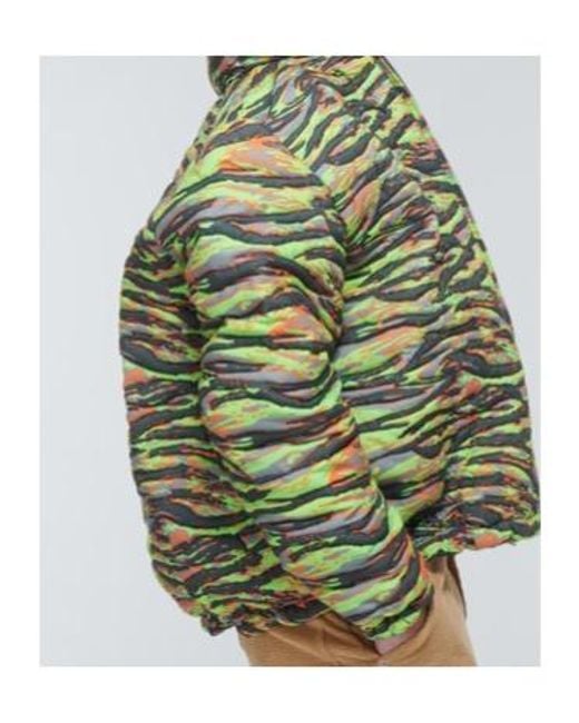 ERL Green Camouflage Quilted Cotton Jacket for men
