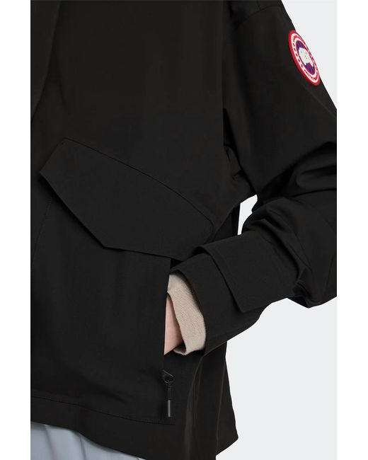 Canada Goose Blue Logo-Patch Hooded Jacket