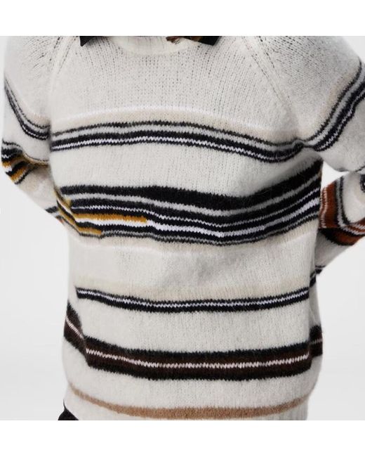 Missoni Gray Striped Crewneck Jumper