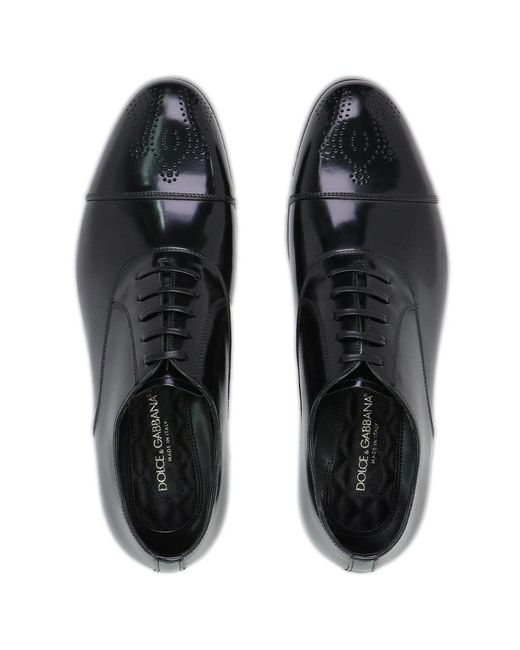 Dolce & Gabbana Black Lacing Business Casual Shoes for men