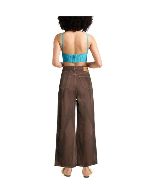 Ganni Brown Loose Trousers