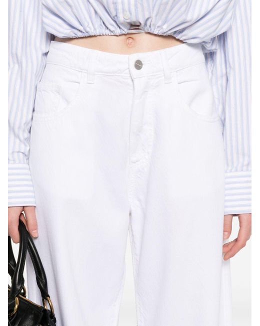 ICON DENIM White Straight Leg Jeans