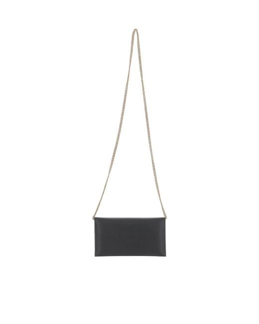 Pinko White Love Birds Chain-Linked Clutch Bag