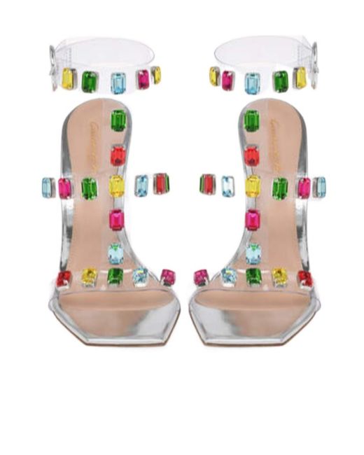 Gianvito Rossi Metallic Crystal-Embellished 105Mm Sandals