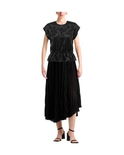 MM6 by Maison Margiela Black Multicolored Short-Sleeved Top