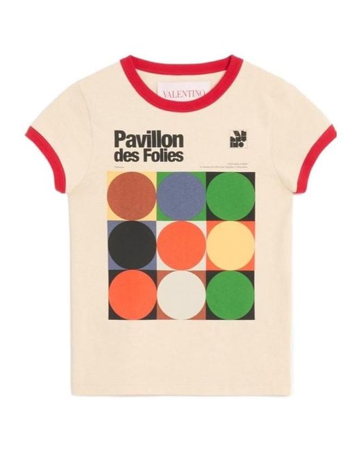 Valentino Pink Printed Cotton Jersey T-Shirt