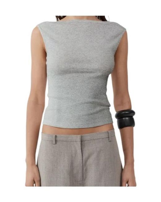 St. Agni Gray Ballerina Top