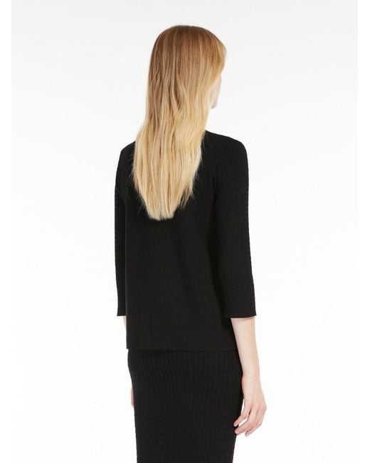 Max Mara Black Twisted Knitted Sweater