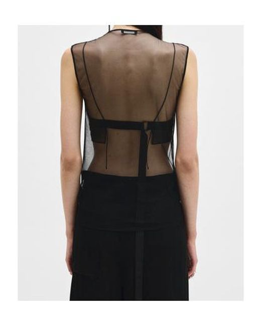 Ann Demeulemeester Black Seda Till The End Semi-Sheer Mesh Maxi Dress