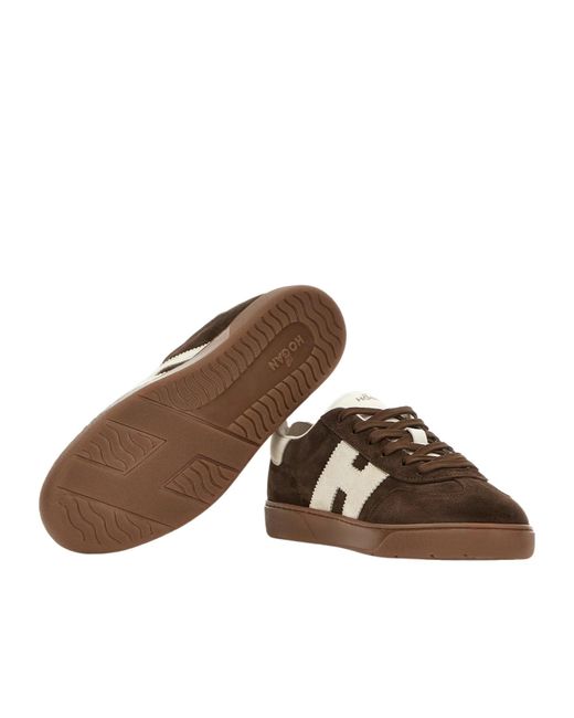 Hogan Brown Cool Logo Low-Top Sneakers for men