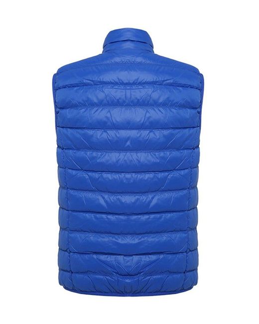 EA7 Blue Waistcoat Quilted Down Jacket for men