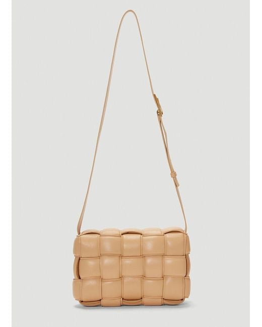 Bottega Veneta Natural Padded Cassette Strapped Shoulder Bag