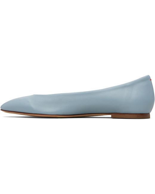 Aeyde Blue Ellie Almond-Toe Flats