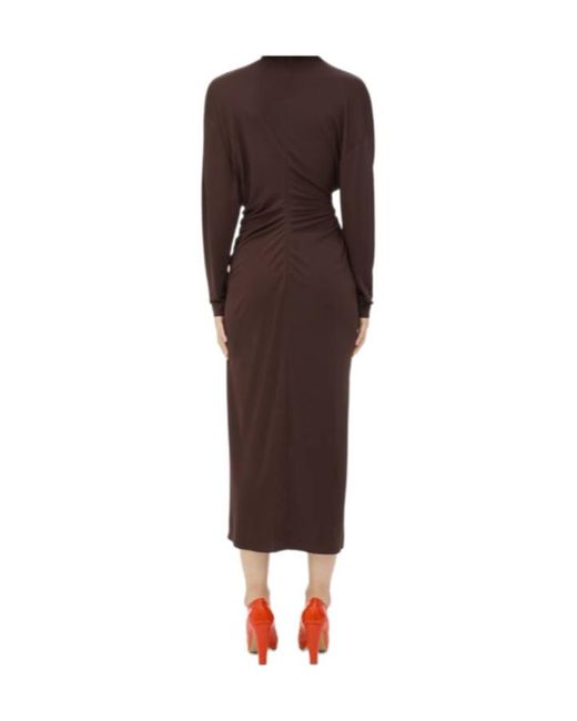 Bottega Veneta Brown Crepe Jersey Dress