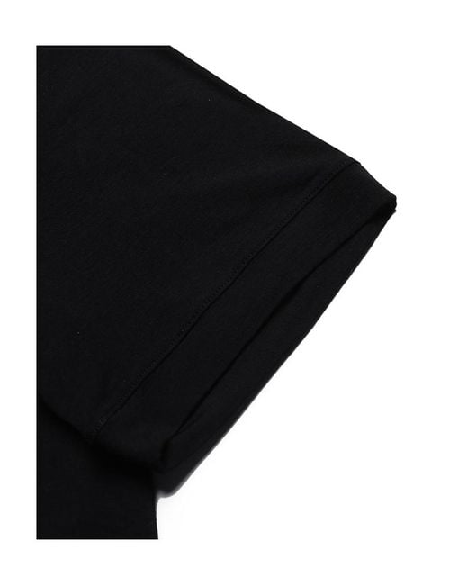 Giorgio Armani Black Stretch Short-Sleeved Jersey Polo Shirt for men