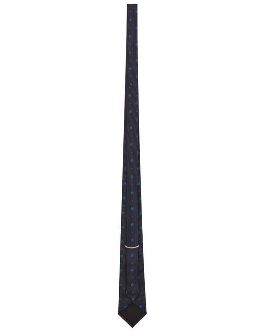 Saint Laurent White Pointed Tie for men