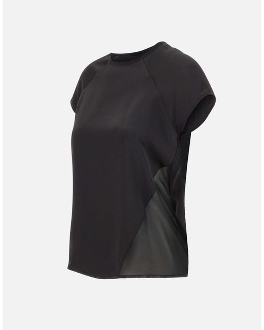 Liu Jo Black Short-Sleeved Crewneck Top