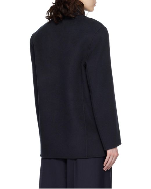 Anine Bing Blue Quinn Buttoned Blazer
