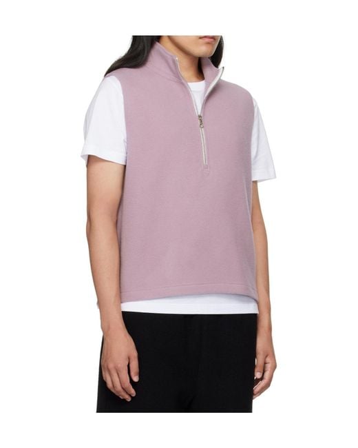 Rier Purple Fleece City Vest for men