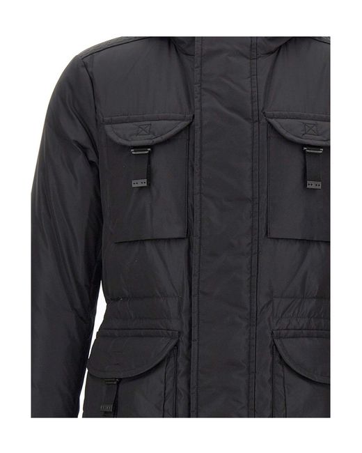 Peuterey Black Long-Sleeved Down Jacket for men