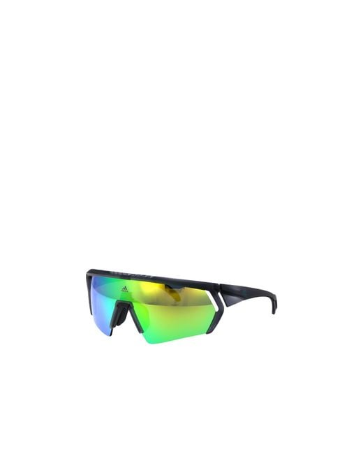 Adidas Green Cmpt Aero Shield Frame Sunglasses for men