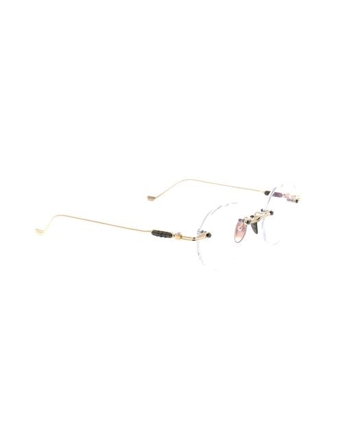 Chrome Hearts White Frameless Non-Prescription Glasses