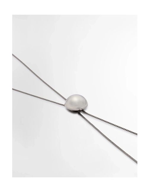 Lemaire White Rattle Bolo Tie Necklace for men