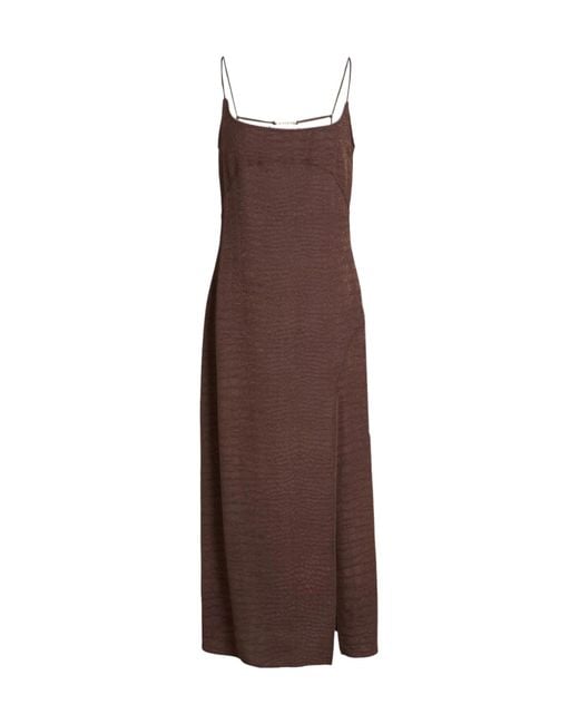 Jacquemus Brown Sleeveless Smooth-Finish Dress