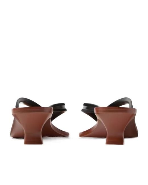 Versace Brown Sophie Rubber Thong Sandals 40Mm