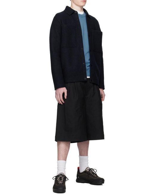 Stone Island Blue Logo Patch Buttoned Cardigan for men