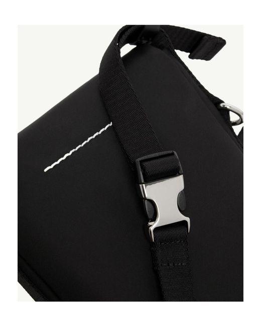 MM6 by Maison Margiela Black Small Nylon Crossbody Bag for men