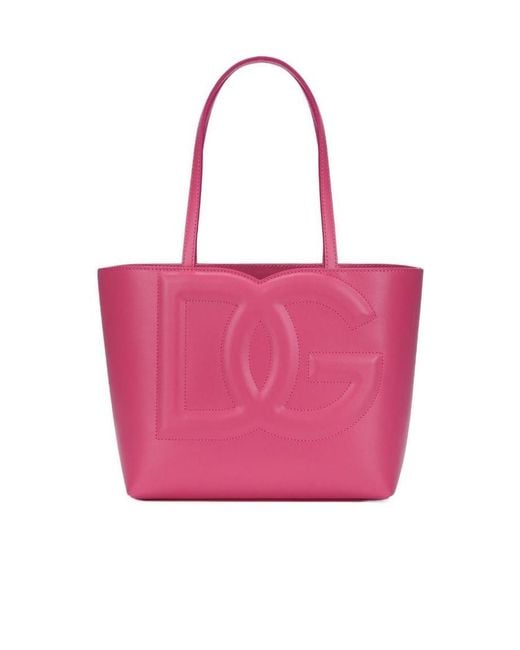 Dolce & Gabbana Pink Small Dg Logo Handbag