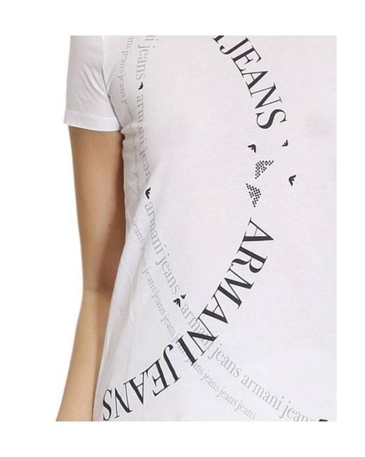 Armani Jeans White Logo Details T-Shirt