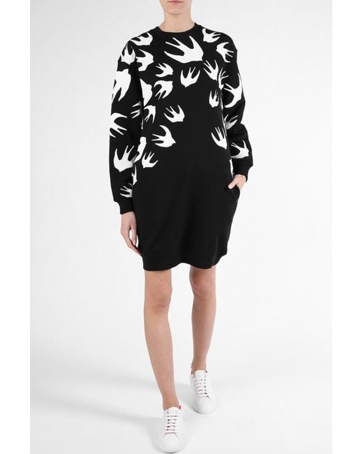 McQ Alexander McQueen Black Swallow Knitted Dress