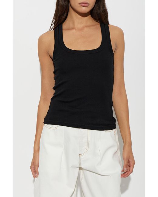 Jacquemus Black Ribbed Tank Top