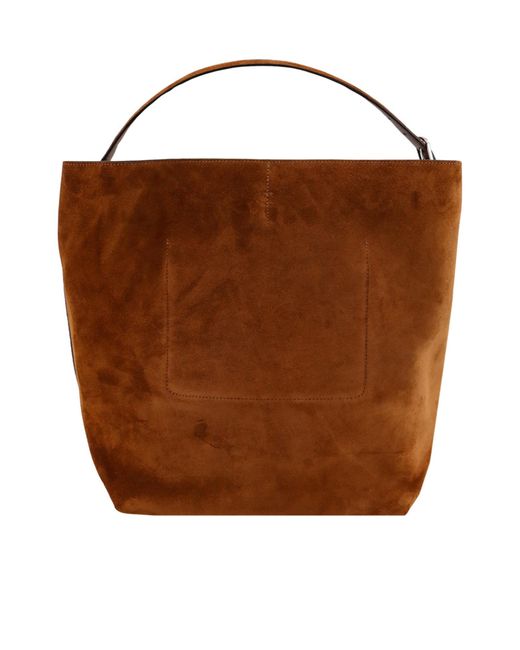 Totême Brown Totême Open Top Tote Bag