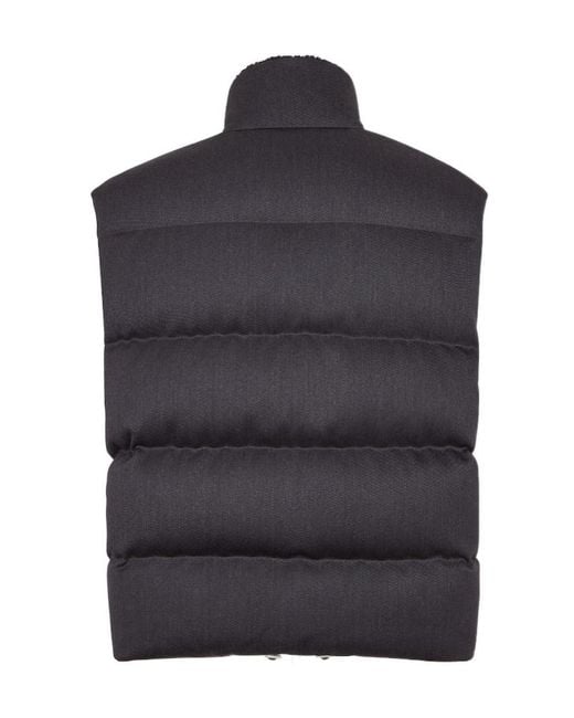 Fendi Blue High-Neck Zipped Gilet for men