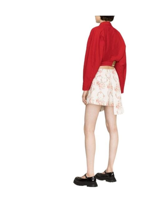 Simone Rocha White Printed Skirt